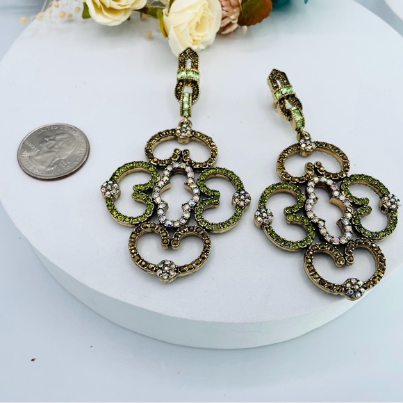 Heidi Daus entrance maker double sided Crystals Post earrings - Picture 3 of 5